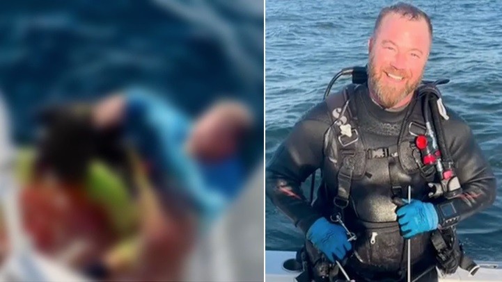 Capitão de barco pula no mar para salvar homem que estava sendo atacado por tubarão - Foto