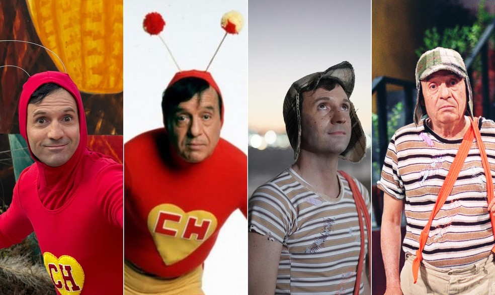 Pablo Cruz vive Roberto Gómez Bolaños e assume também os papéis clássicos do autor, como Chaves e Chapolin Colorado. — Foto: REPRODUÇÃO