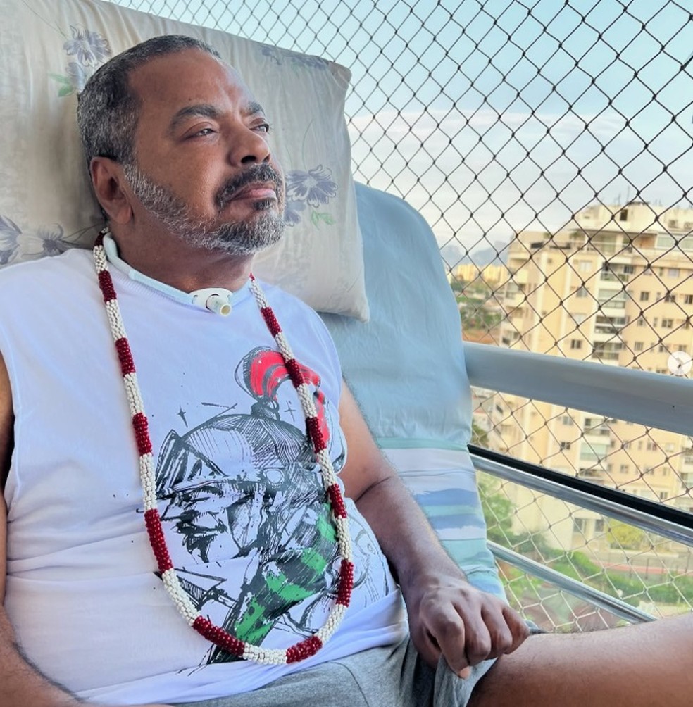 Em último post, Arlindo Cruz apareceu tomando sol na varanda de casa — Foto: Reprodução/Instagram