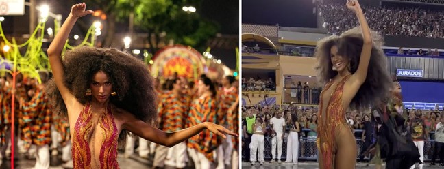 A modelo Duda Almeida é destaque da Viradouro — Foto: rep/instagram