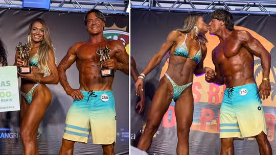 Theo Becker e esposa conquistam pódio duplo em competição de fisiculturismo
