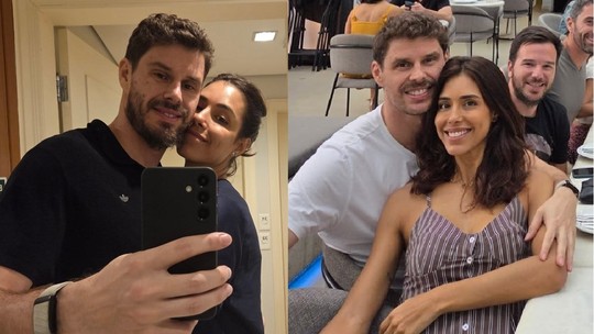 Bruninho celebra novembro com raros registros ao lado da namorada, Ana Laura Magalhães