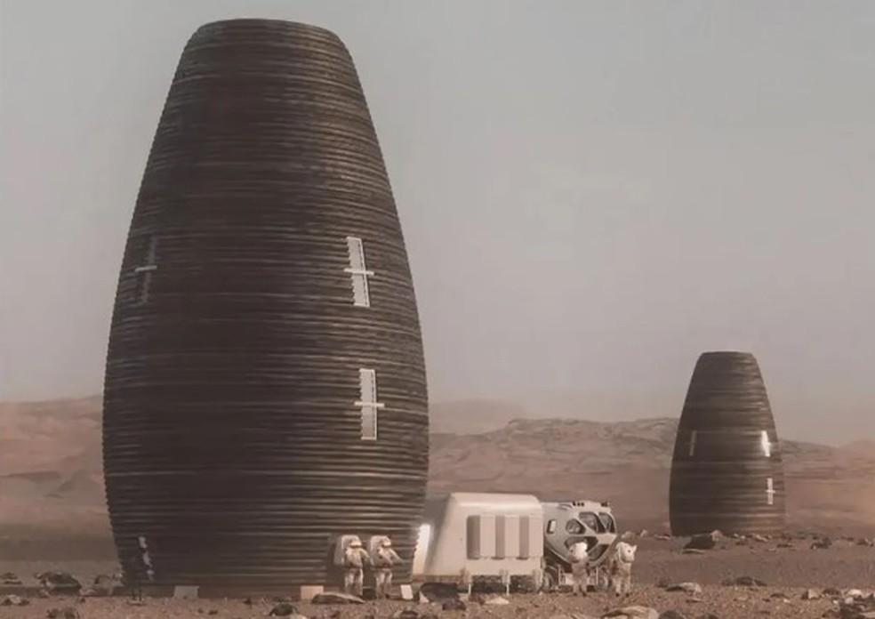Cria&ccedil;&atilde;o de designer para moradia em Marte e na Lua &mdash; Foto: Reprodu&ccedil;&atilde;o/Nasa