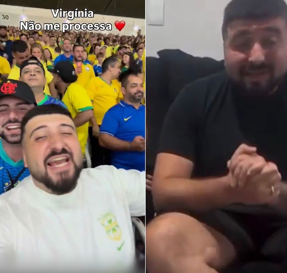 Homem que puxou vaia para Virginia no Maracanã tem conta derrubada e pede perdão — Foto: Reprodução/Instagram