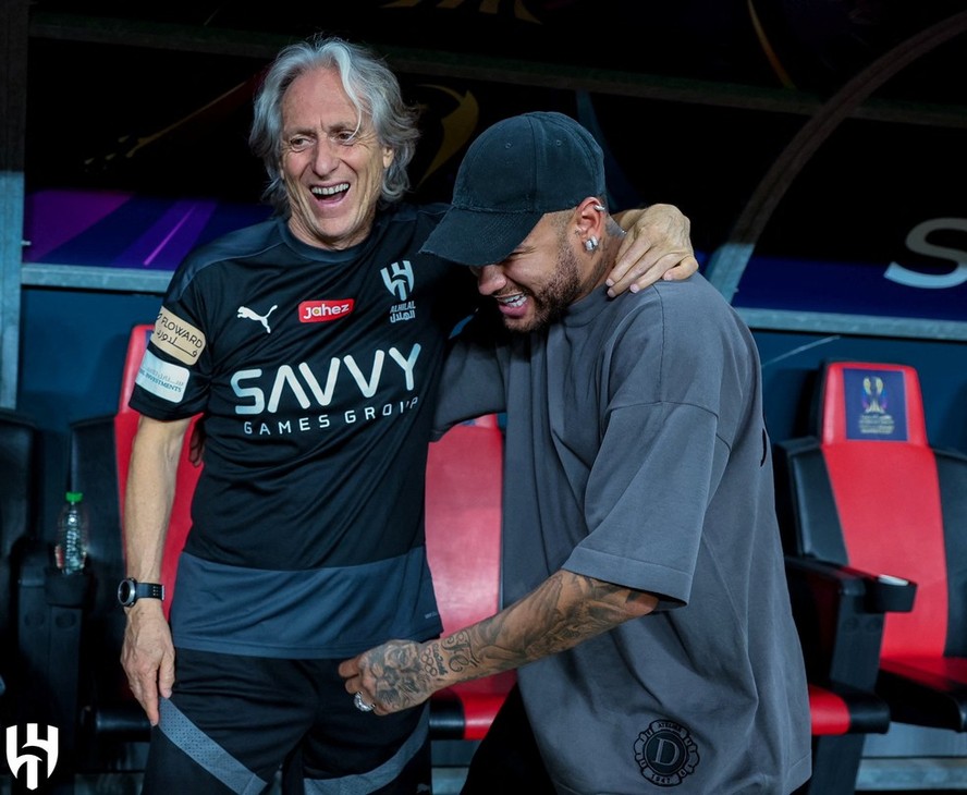 Jorge Jesus e Neymar no Al-Hilal