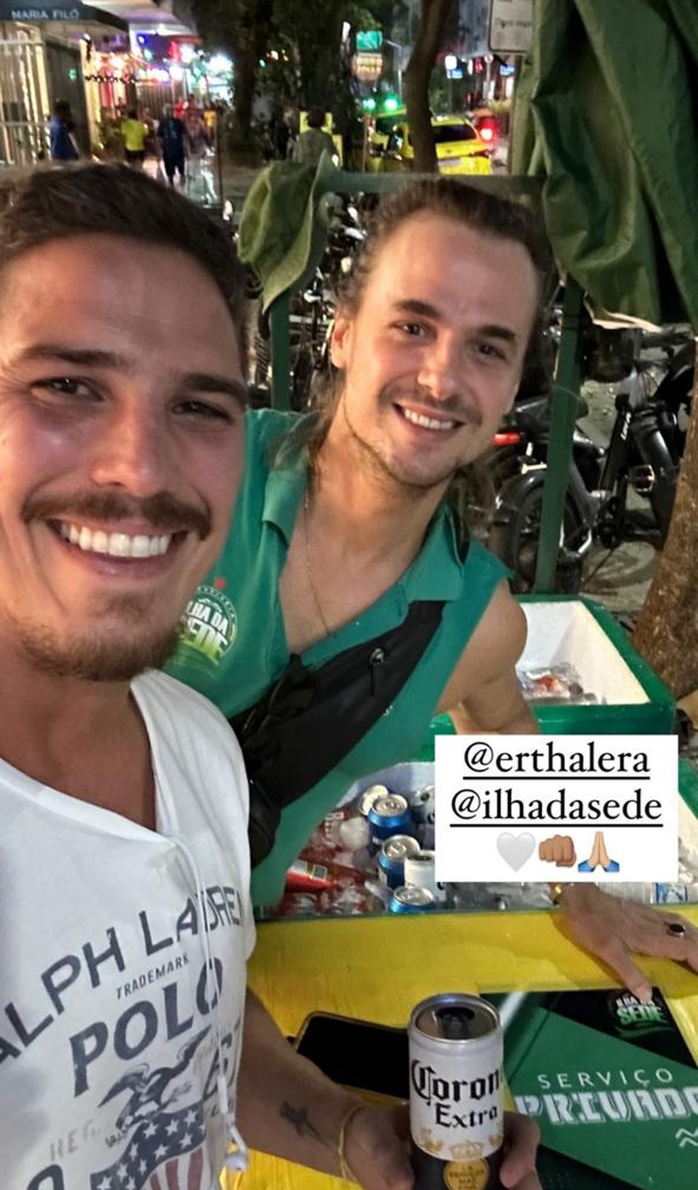 Daniel Erthal e Romulo Arantes Neto em Copa — Foto: Reprodução/Instagram