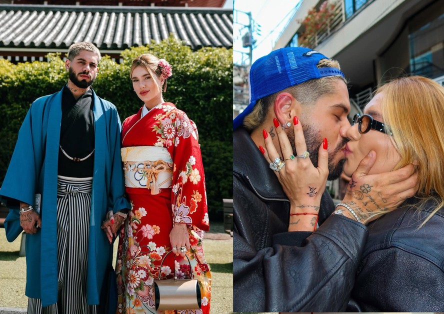 Antes de separação, Virginia e Zé Felipe fizeram tatuagem de casal durante  viagem ao Japão