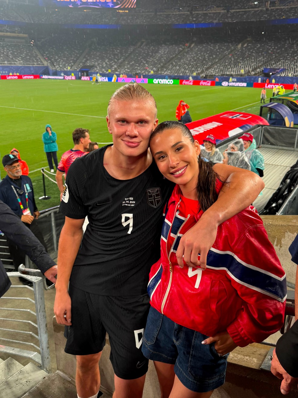 Jogador da Noruega, Erling Haaland é casado com Isabel Haugseng Johansen — Foto: Reprodução/Instagram