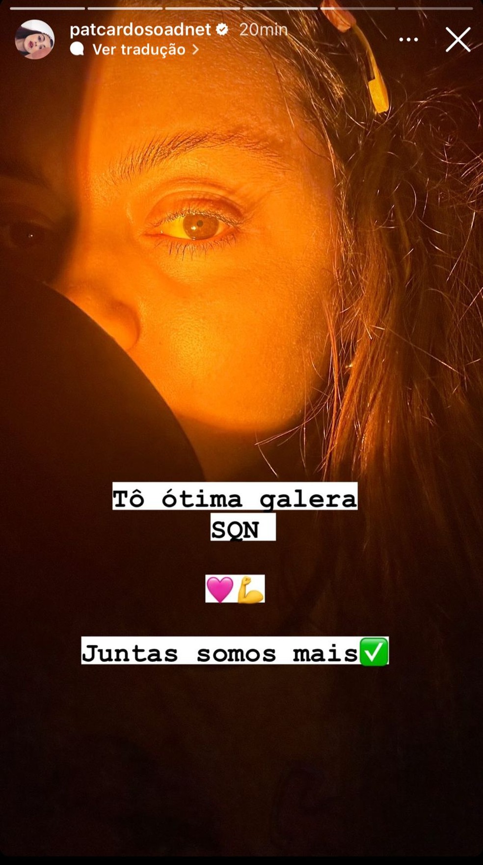 Patrícia Cardoso, mulher de Marcelo Adnet, se pronunciou após marido ser flagrado a traindo — Foto: Reprodução/Instagram