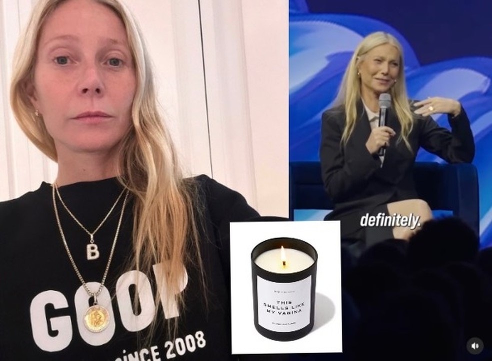 Gwyneth Paltrow falou sobre polêmico produto em palestra — Foto: Reprodução / Instagram