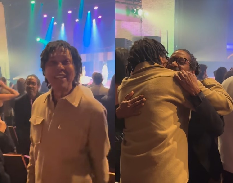 Djavan parabeniza o filho, João, pelo musical — Foto: Reprodução/Instagram