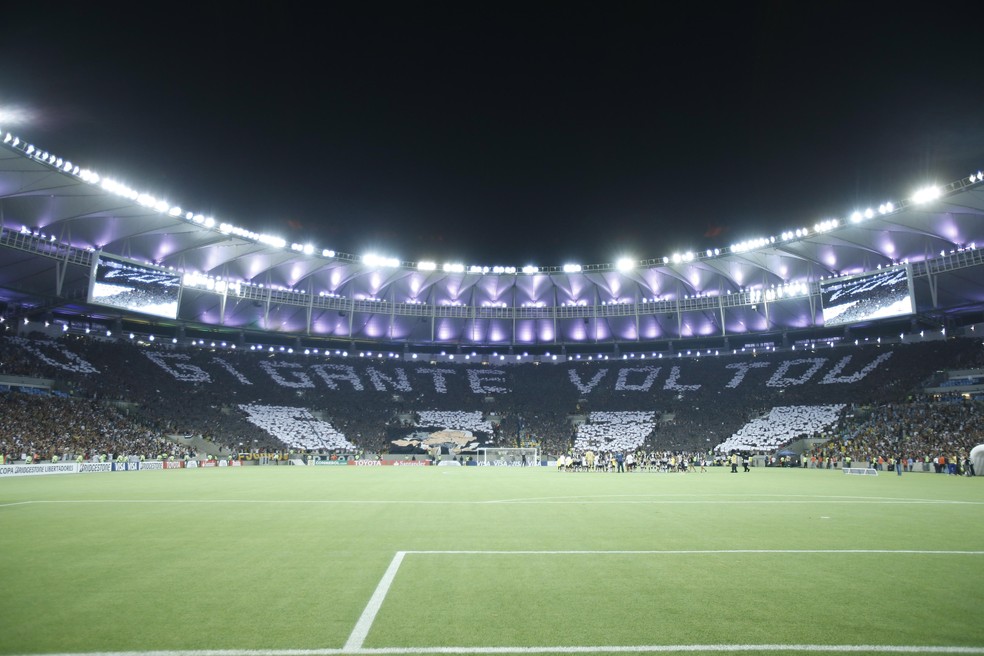 Mosaico em Botafogo x Deportivo Quito, pela Pr&eacute;-Libertadores de 2014 &mdash; Foto: Alexandre Cassiano / Agencia O Globo