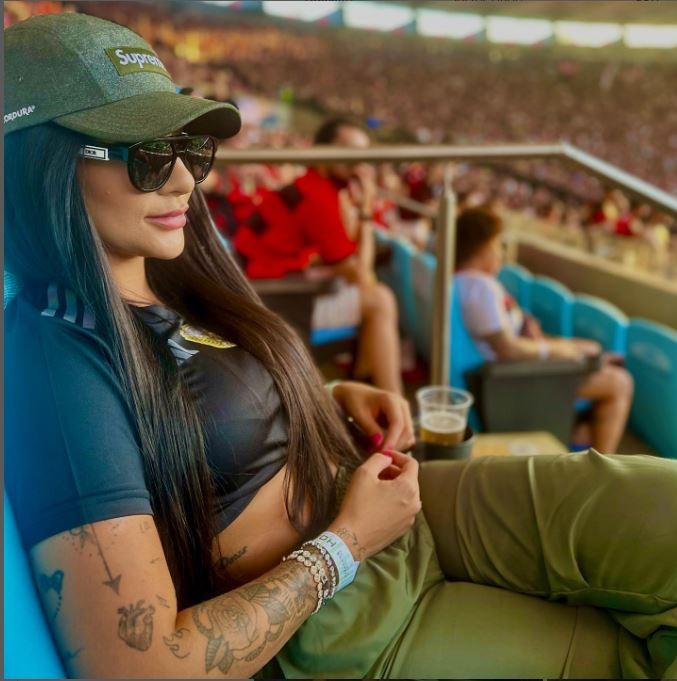 Greice Gonçalves, mulher do jogador Gerson do Flamengo — Foto: rep/ instagram