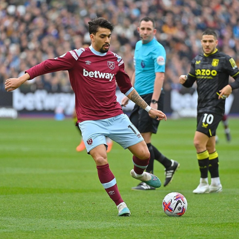 Lucas Paquetá vive grande momento no West Ham e tem propostas do City — Foto: Reprodução/Redes sociais