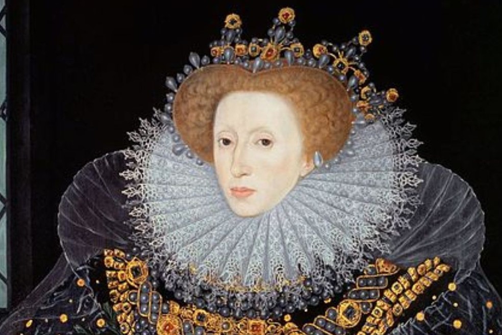  A moda da pele muito branca atingiu seu auge na Inglaterra no século XVIII e a rainha Elizabeth I usava bastante essa prática — Foto: Reprodução
