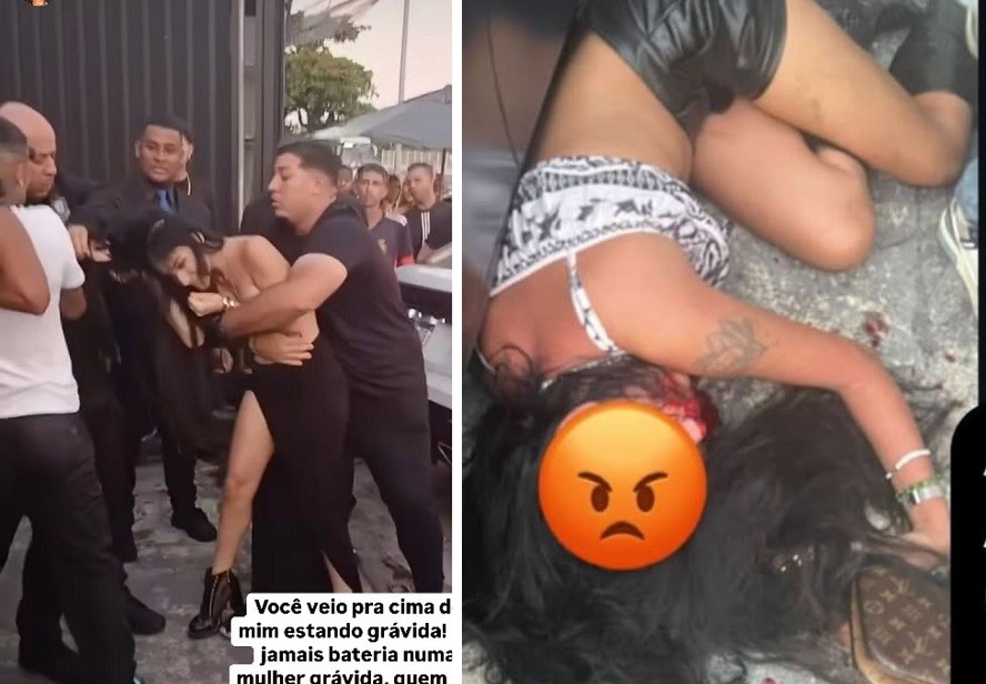 Grávida, Bia Miranda se envolve em briga na saída de boate — Foto: Instagram