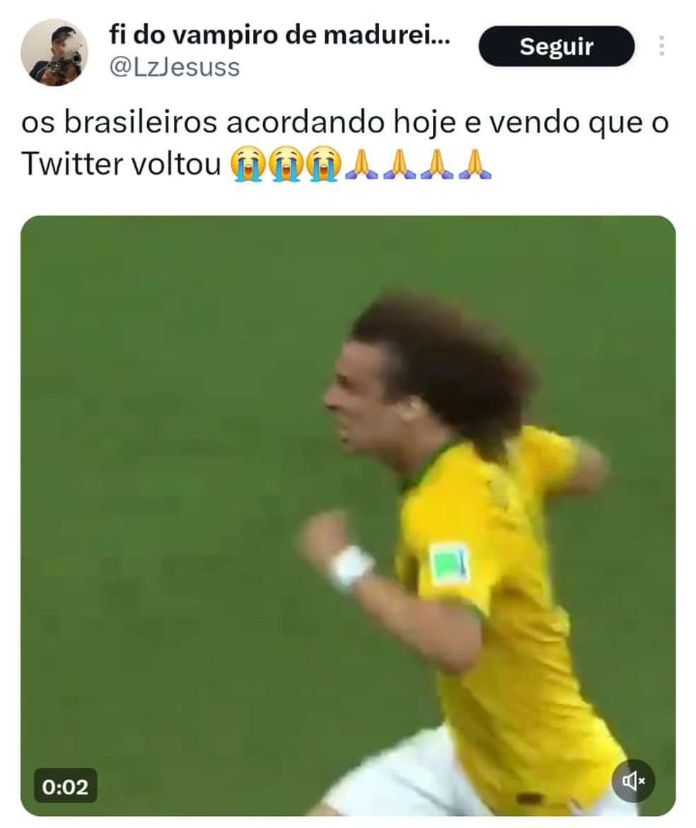 Meme sobre volta do X — Foto: Reprodução