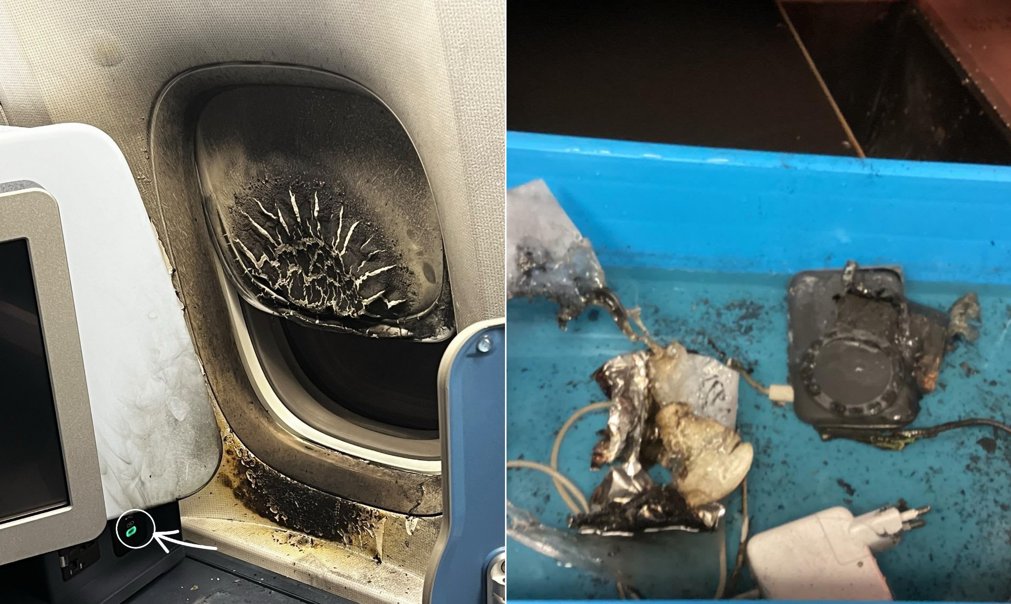 Bateria portátil de ex-ceo da companhia aérea pega fogo durante voo