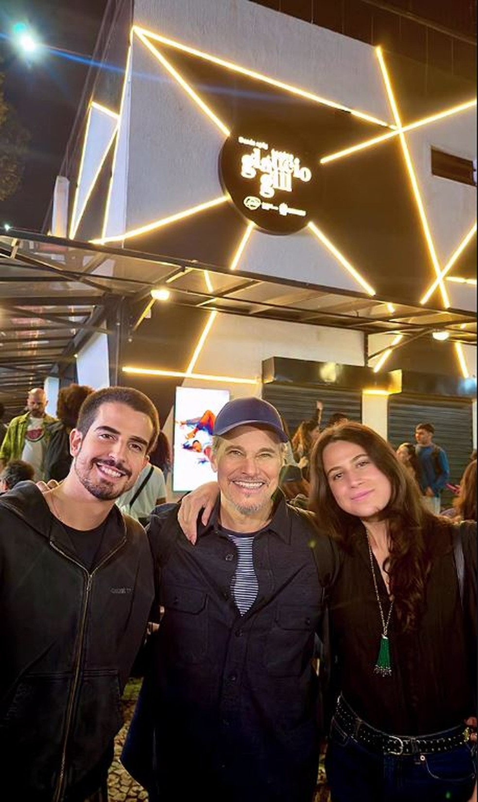 Edson Celulari e os filhos Enzo Celulari e Sophia Raia — Foto: Instagram/reprodução