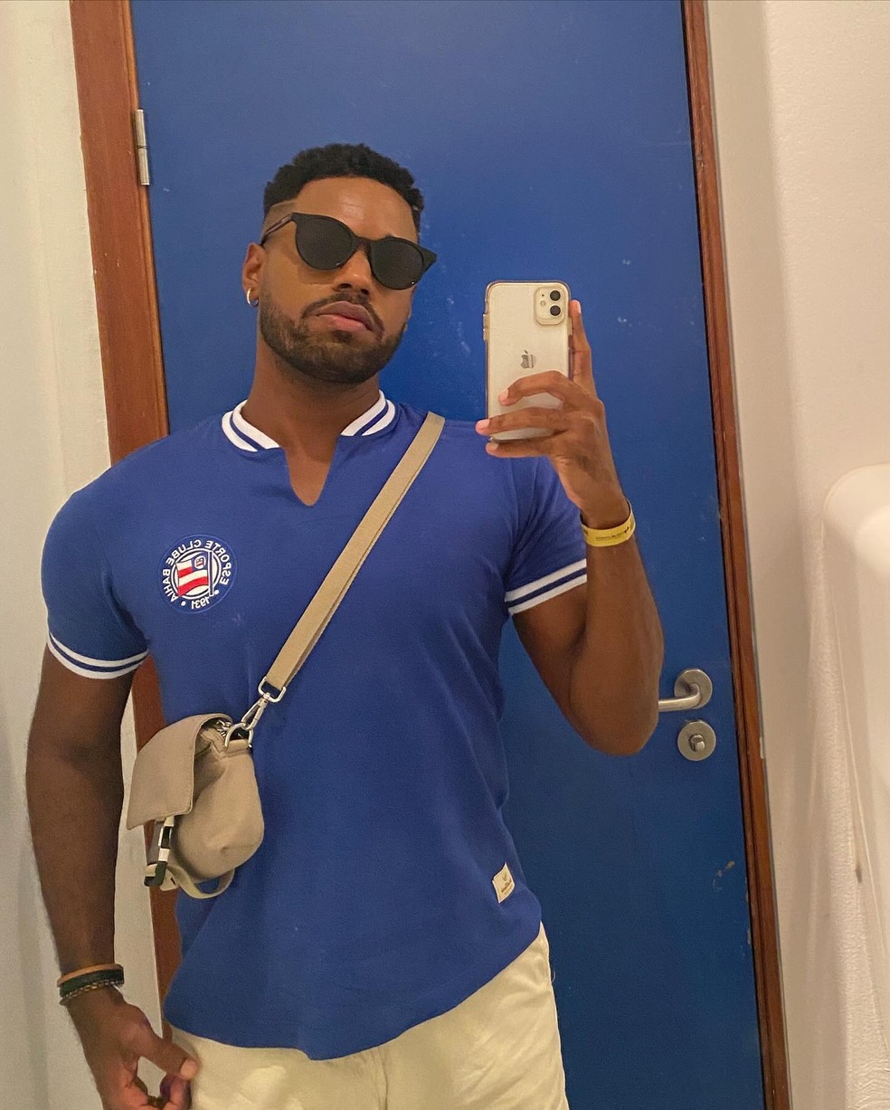 O bailarino Jordan Dafner na torcida pelo Bahia — Foto: reprodução/ instagram