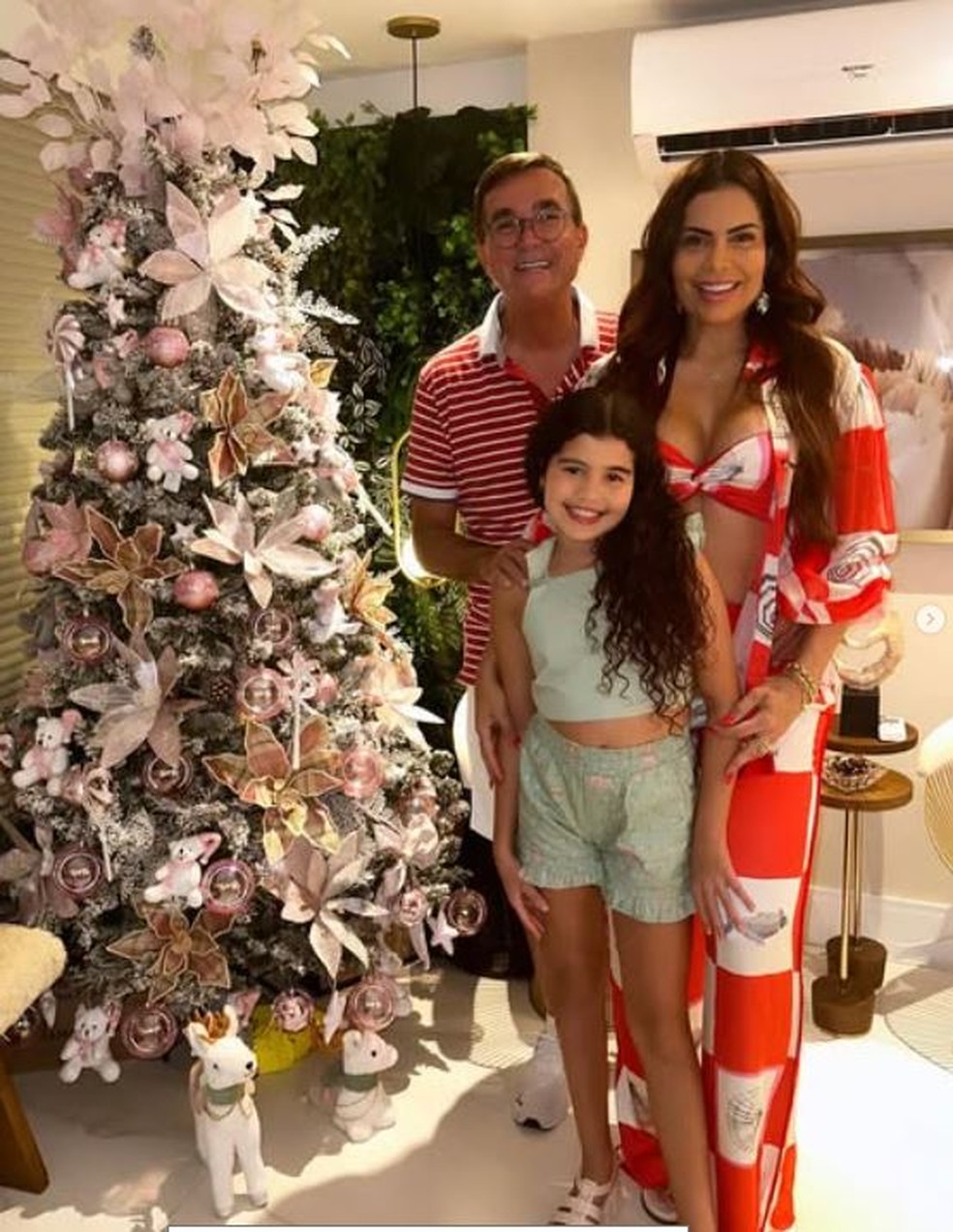Raisa Machado com o marido e a filha — Foto: rep/ instagram