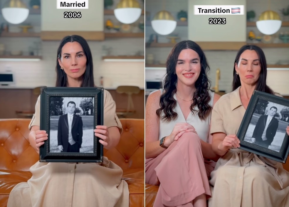 Amanda Scott mostra o antes e o depois de Shaye — Foto: Reprodução/Instagram