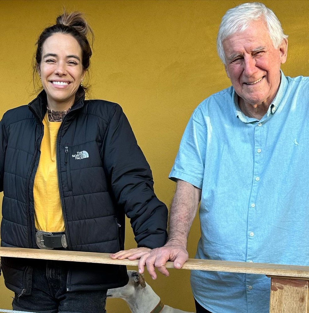 Mi&aacute; Mello e o pai, Odilon &mdash; Foto: Reprodu&ccedil;&atilde;o de Instagram